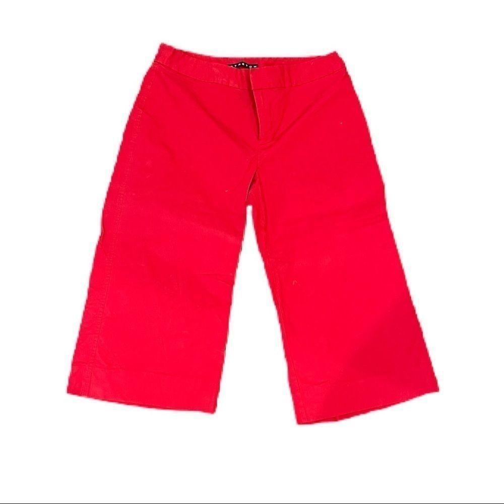 Gap red stretch Capri straight trouser size 2